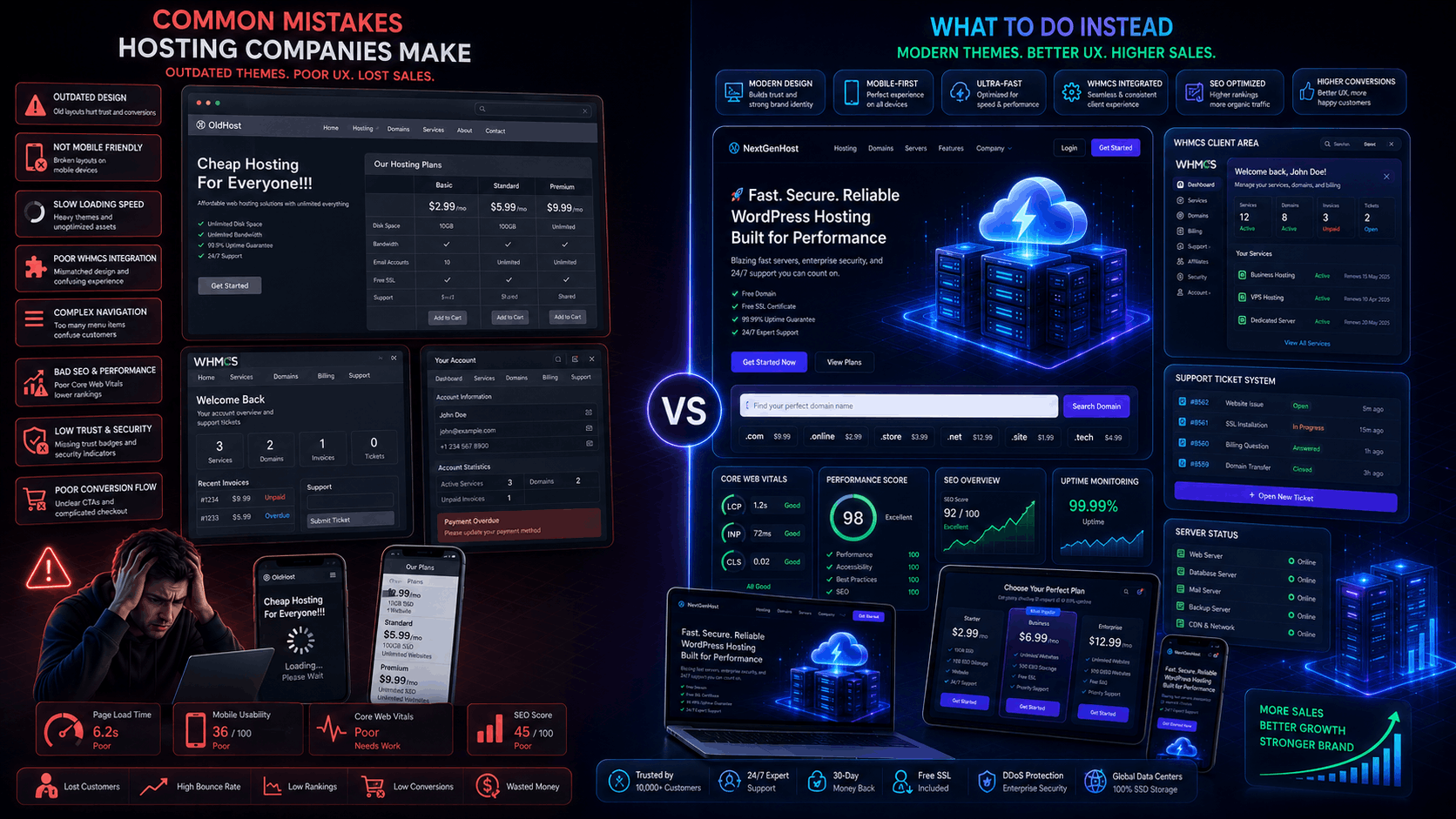 Common Mistakes Hosting Companies Make When Choosing a Theme