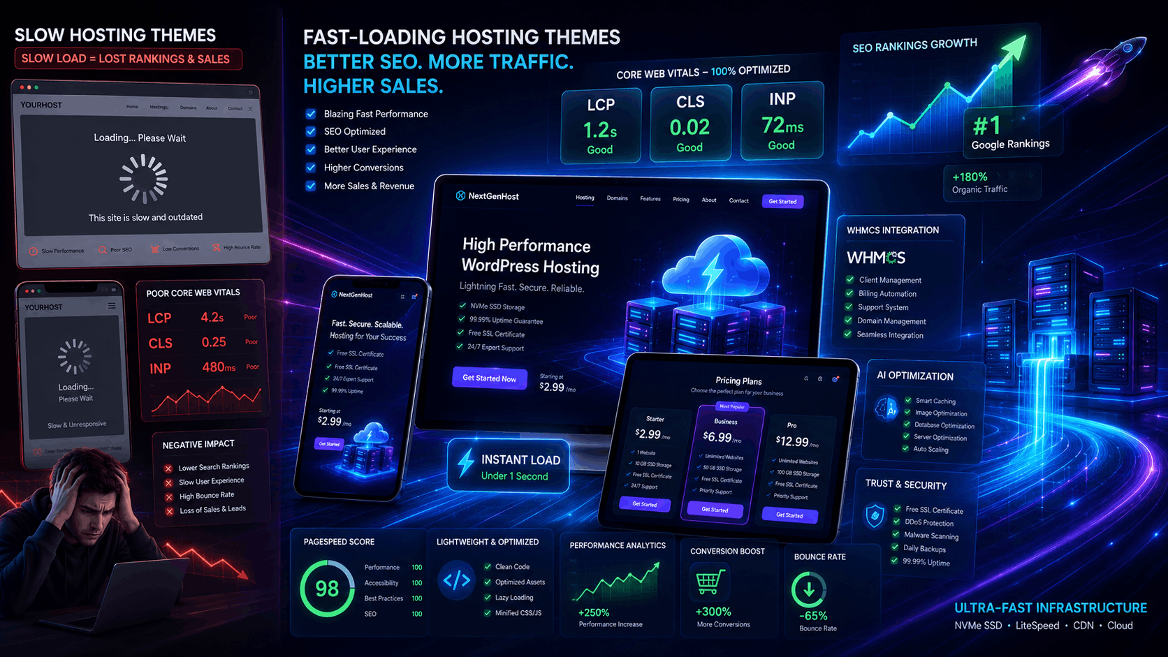 Why Fast-Loading Hosting Themes Improve SEO and Sales