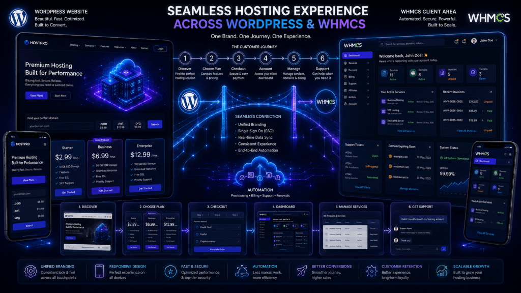 How to Create a Seamless Hosting User Experience Across WordPress and WHMCS